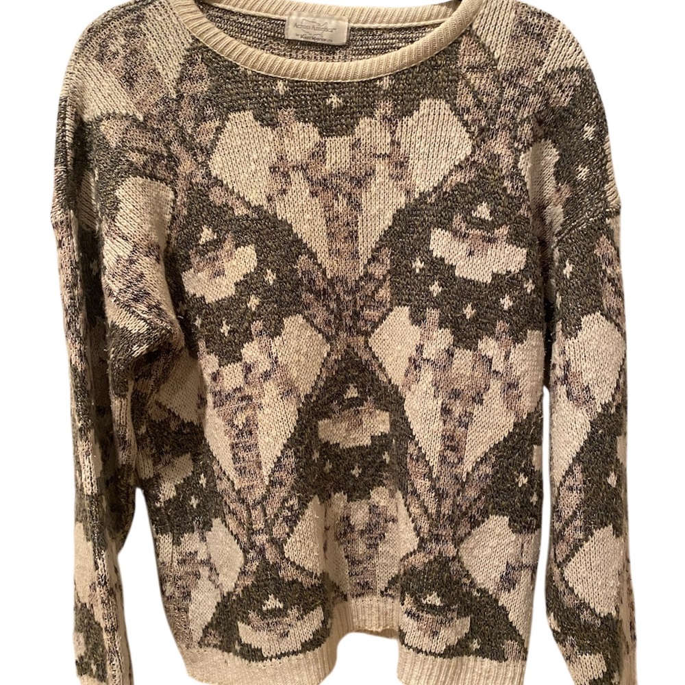 1990’s Vintage Across America by Knit Maven Patterned Knit Sweater